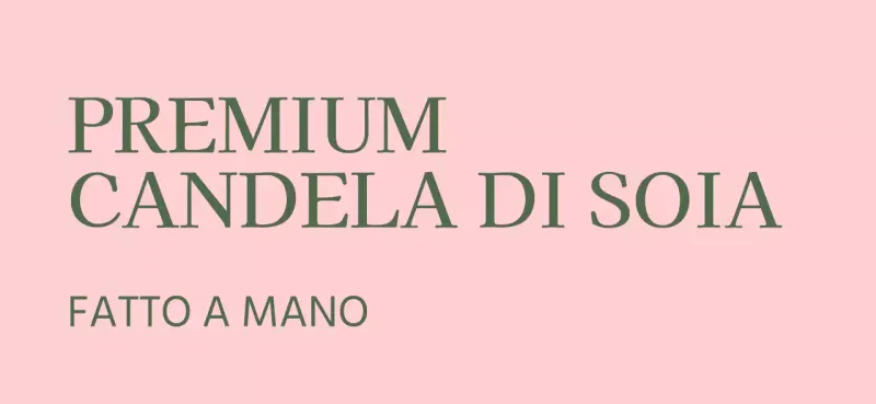 Promuovete il vostro negozio di candele di soia fatte a mano con testo rosa e verde scuro