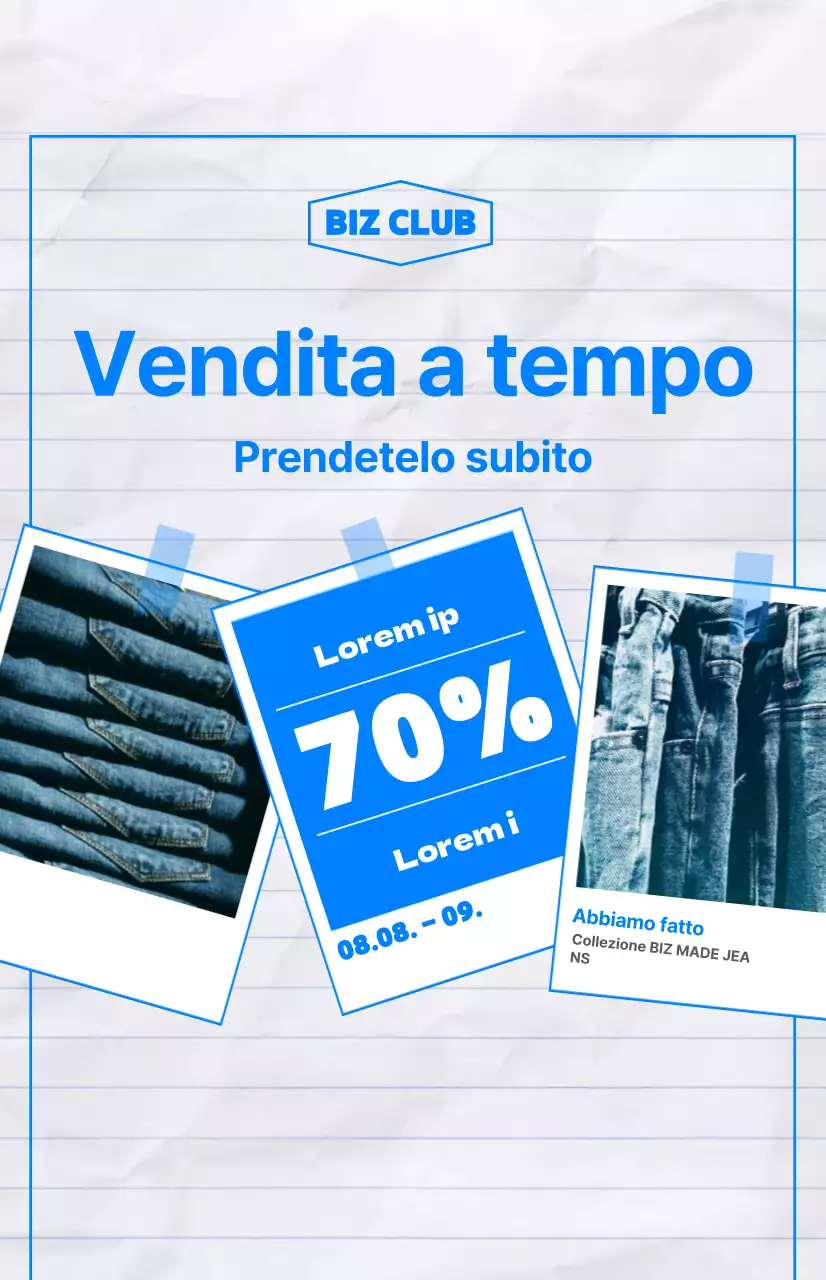 Bandiera promozionale Time Sale con un fresco tocco estivo