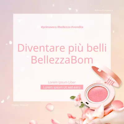 Le occasioni dei saldi di bellezza di primavera in rosa e bianco per un look pulito