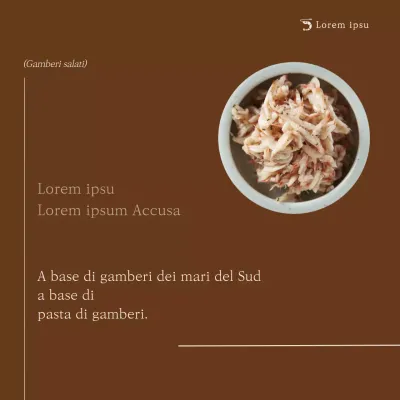 Promuovere il marrone, cibo base per gamberi jerk