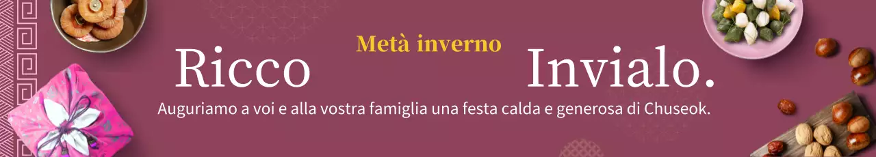 Auguri di buone feste Chuseok