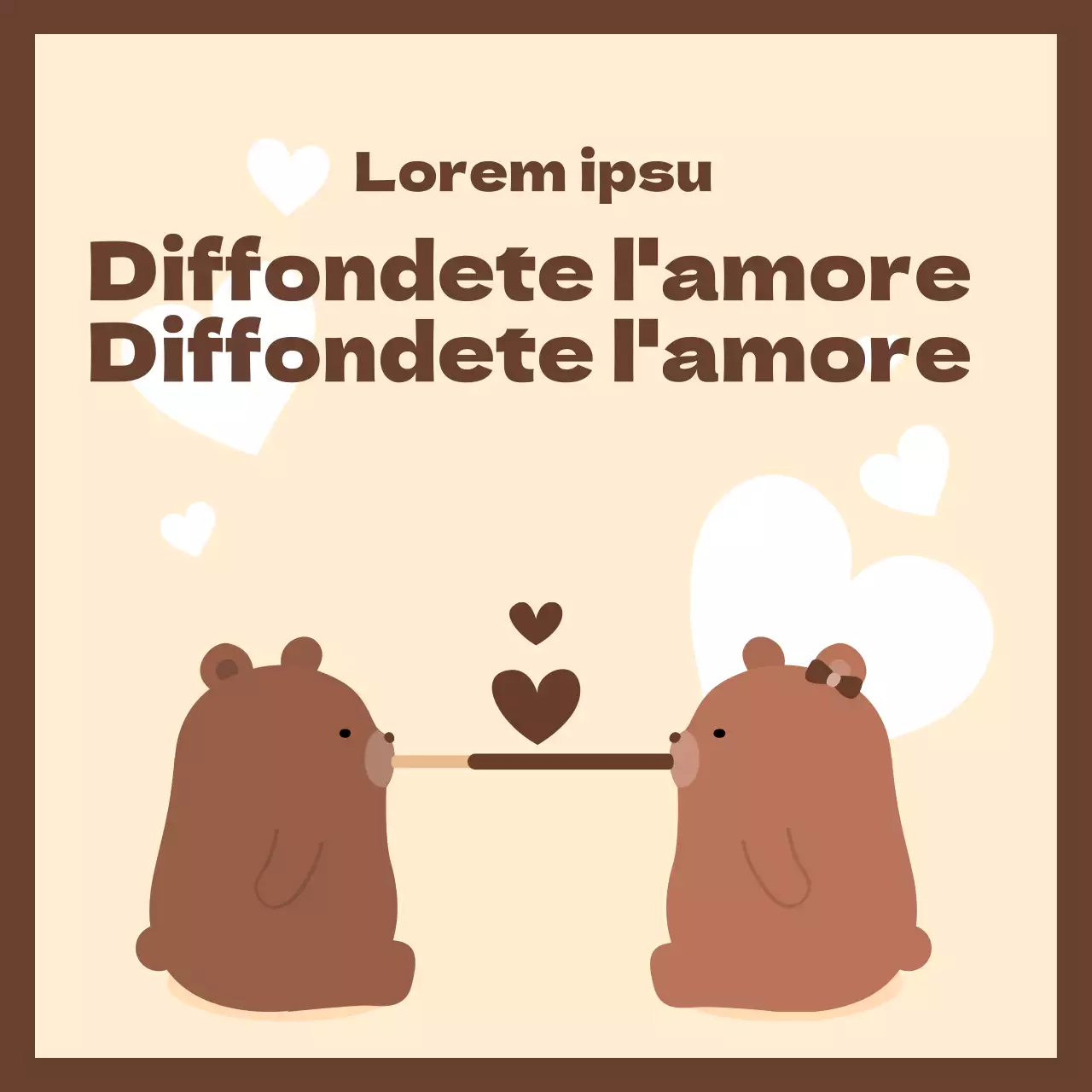 Diffondete l'amore