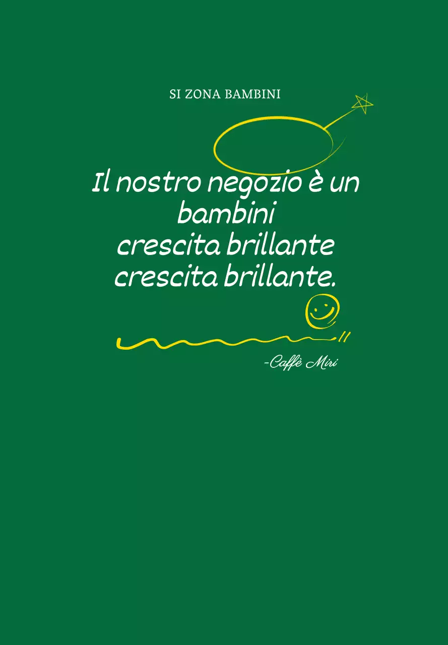 Stile calligrafico carino in verde e bianco Campagna Yeskizone