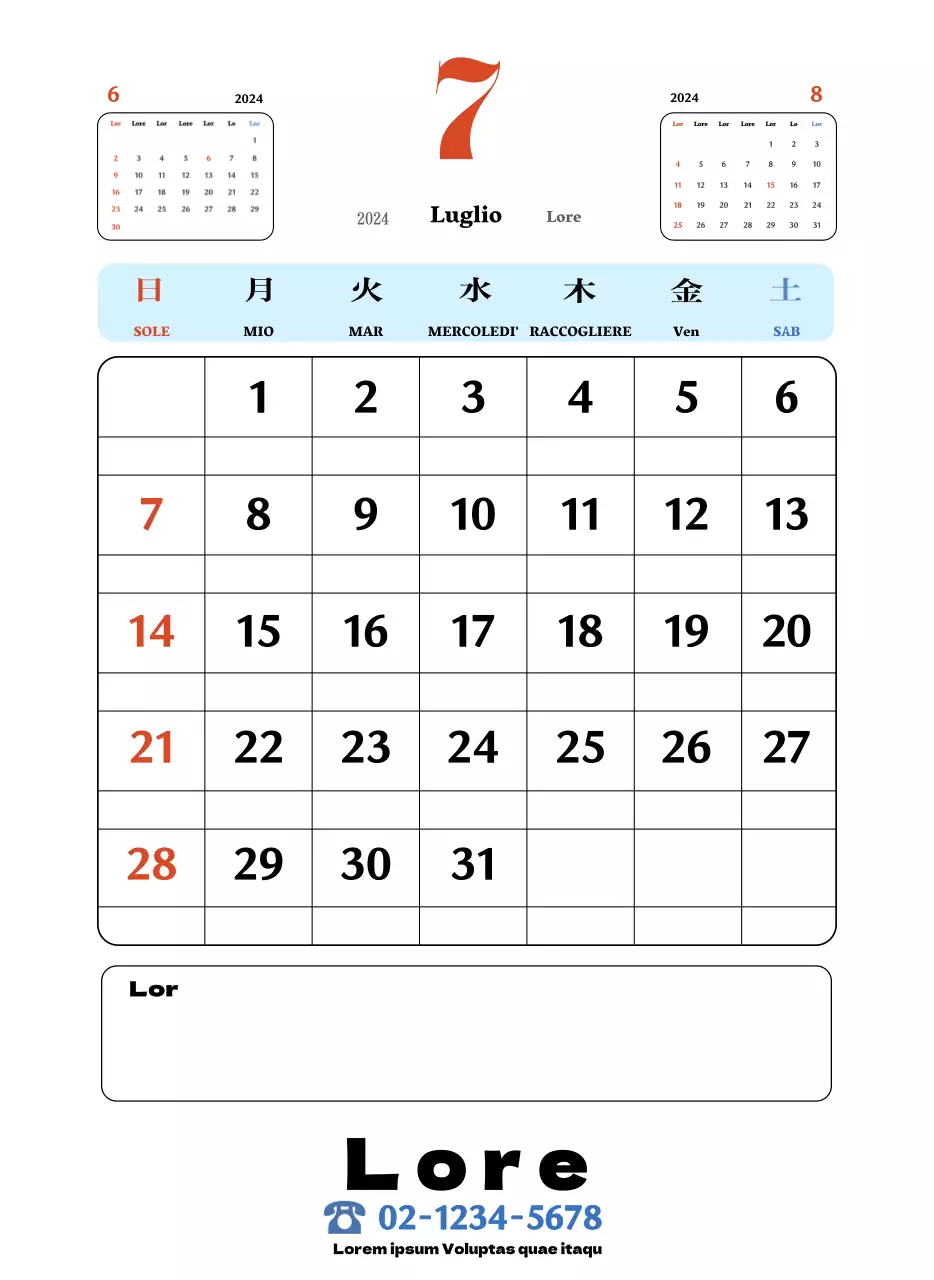 Sottobicchieri retrò rossi e blu calendario della memoria