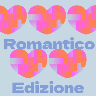 Copertine di album rosa, arancione e blu