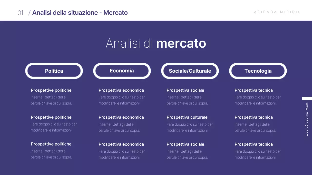 Modello di brief creativo a tema viola