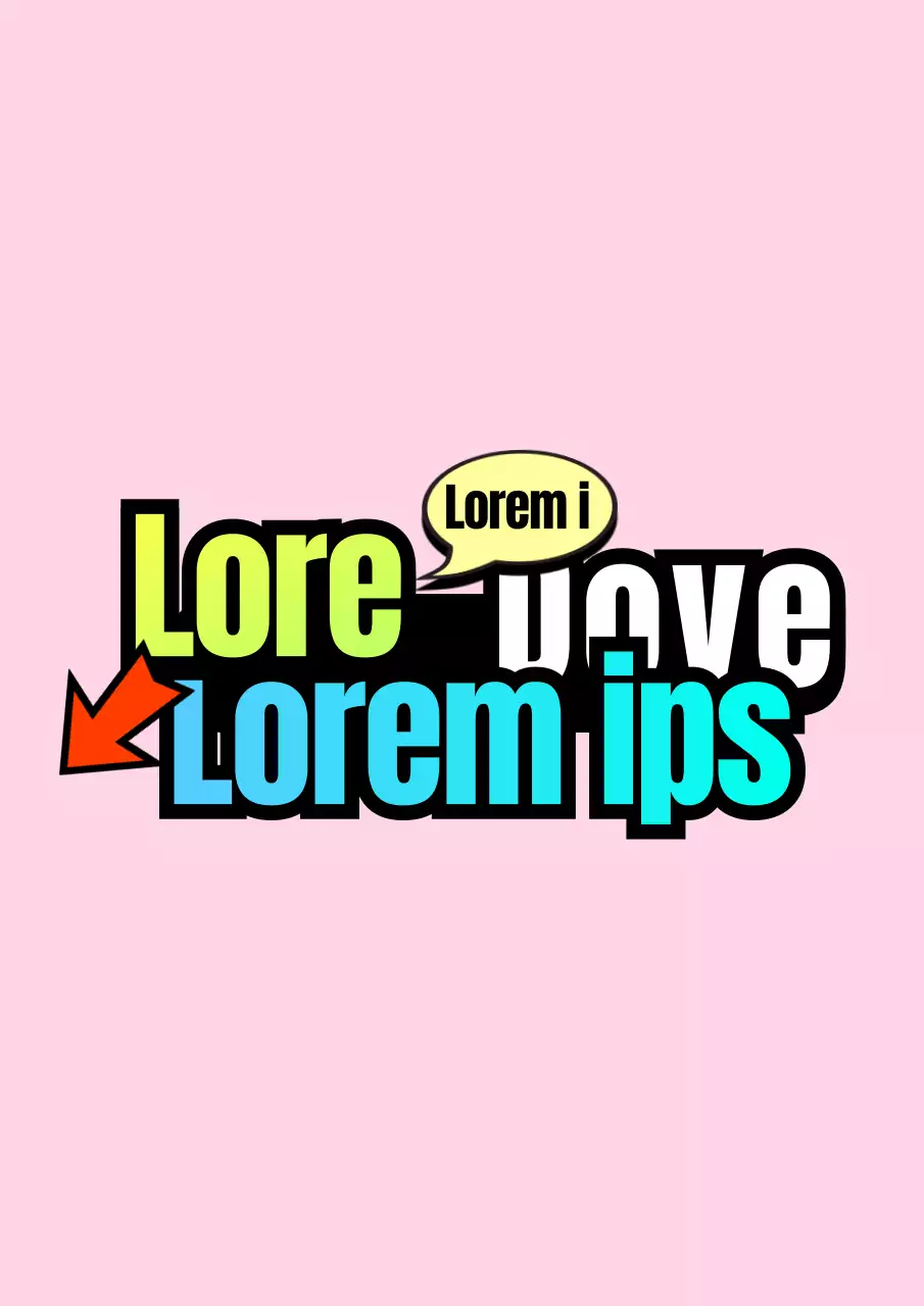 Guida del testo con concetti di gradiente e freccia