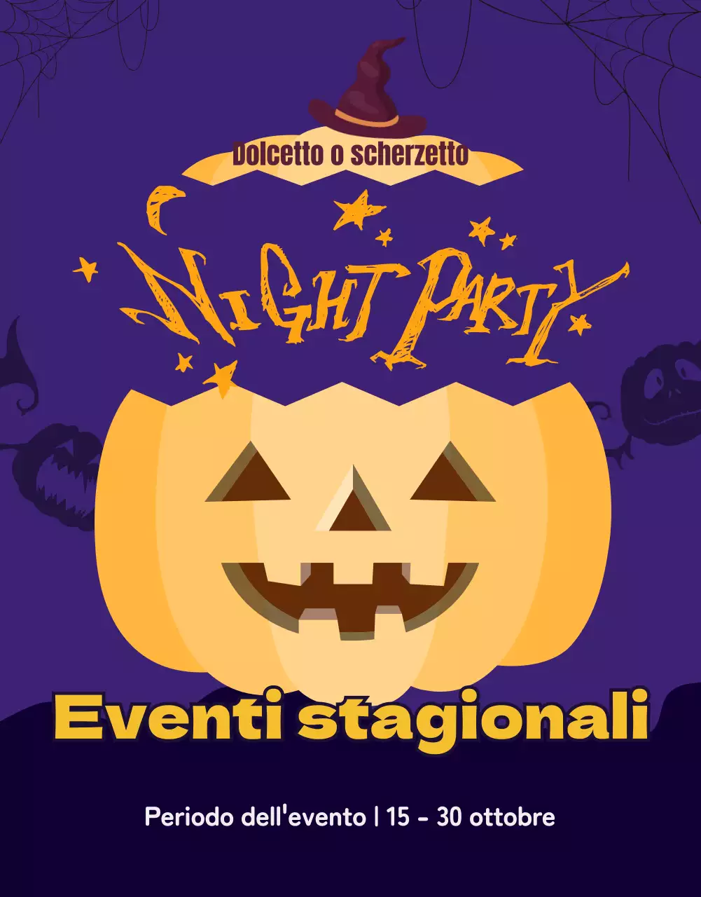Coupon viola a tema Halloween offerta sconto evento