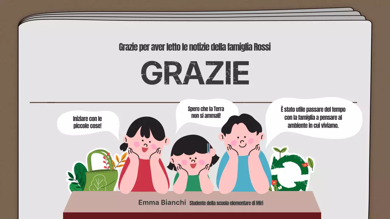 Giornale ambientale della famiglia della scuola elementare