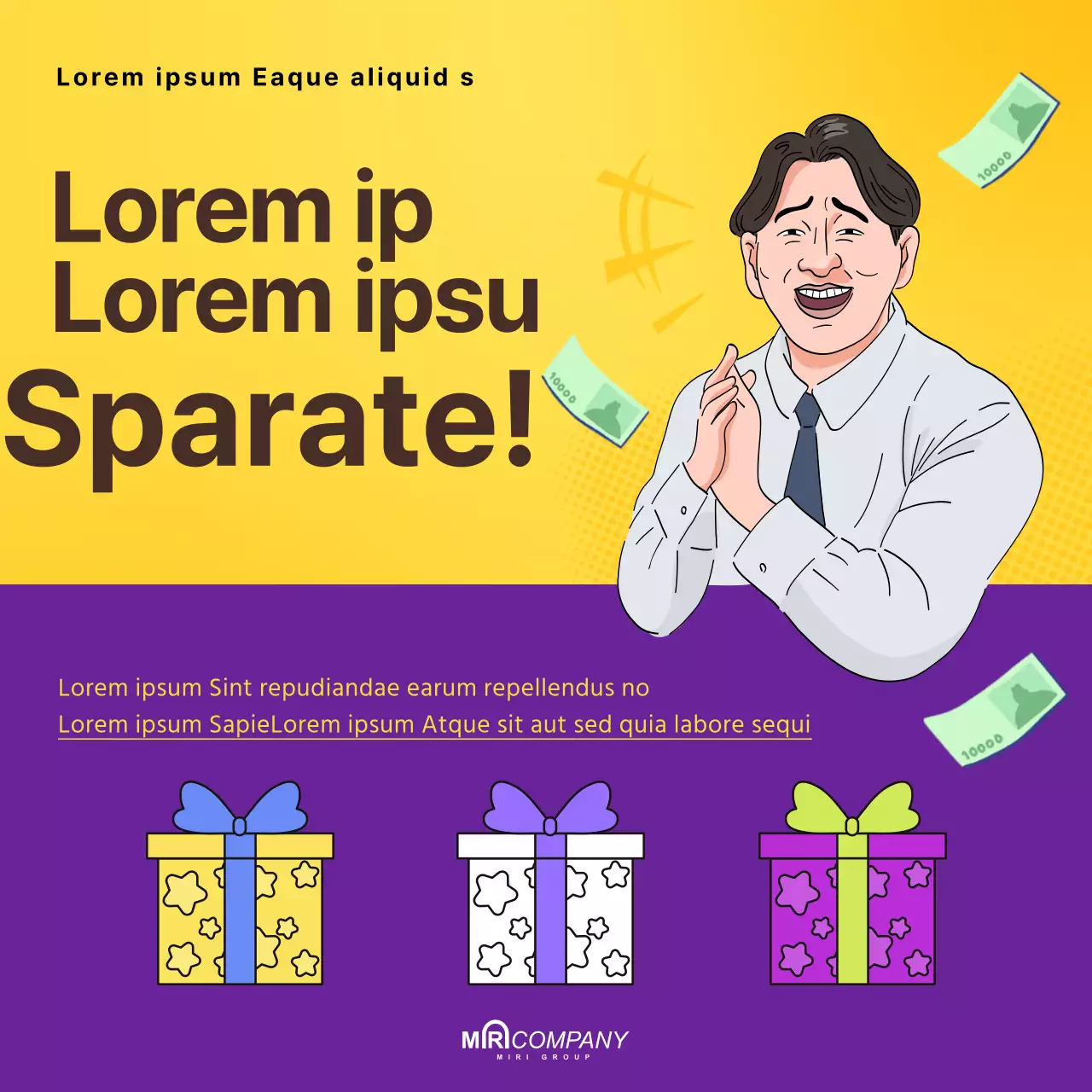 Un'offerta speciale per la Festa dei Lavoratori con un delizioso concetto di illustrazione a fumetti