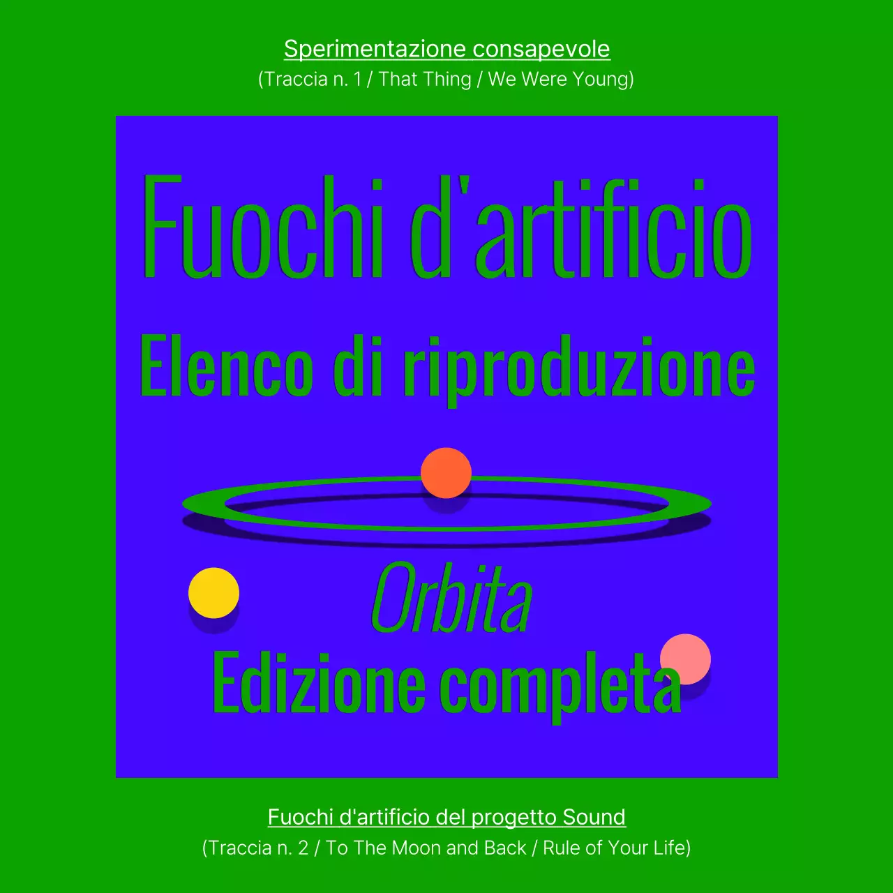 Copertina dell'album playlist verde e blu