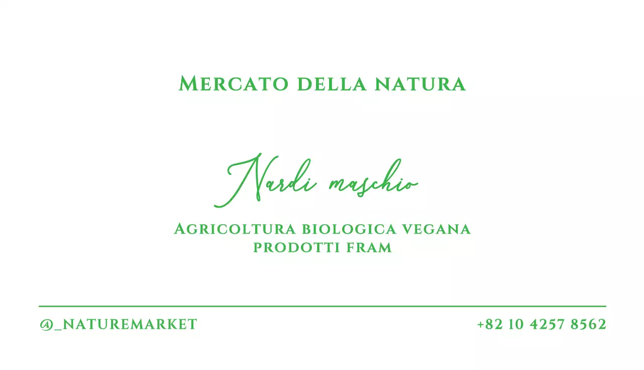 Biglietto da visita con logo dell'azienda agricola naturale