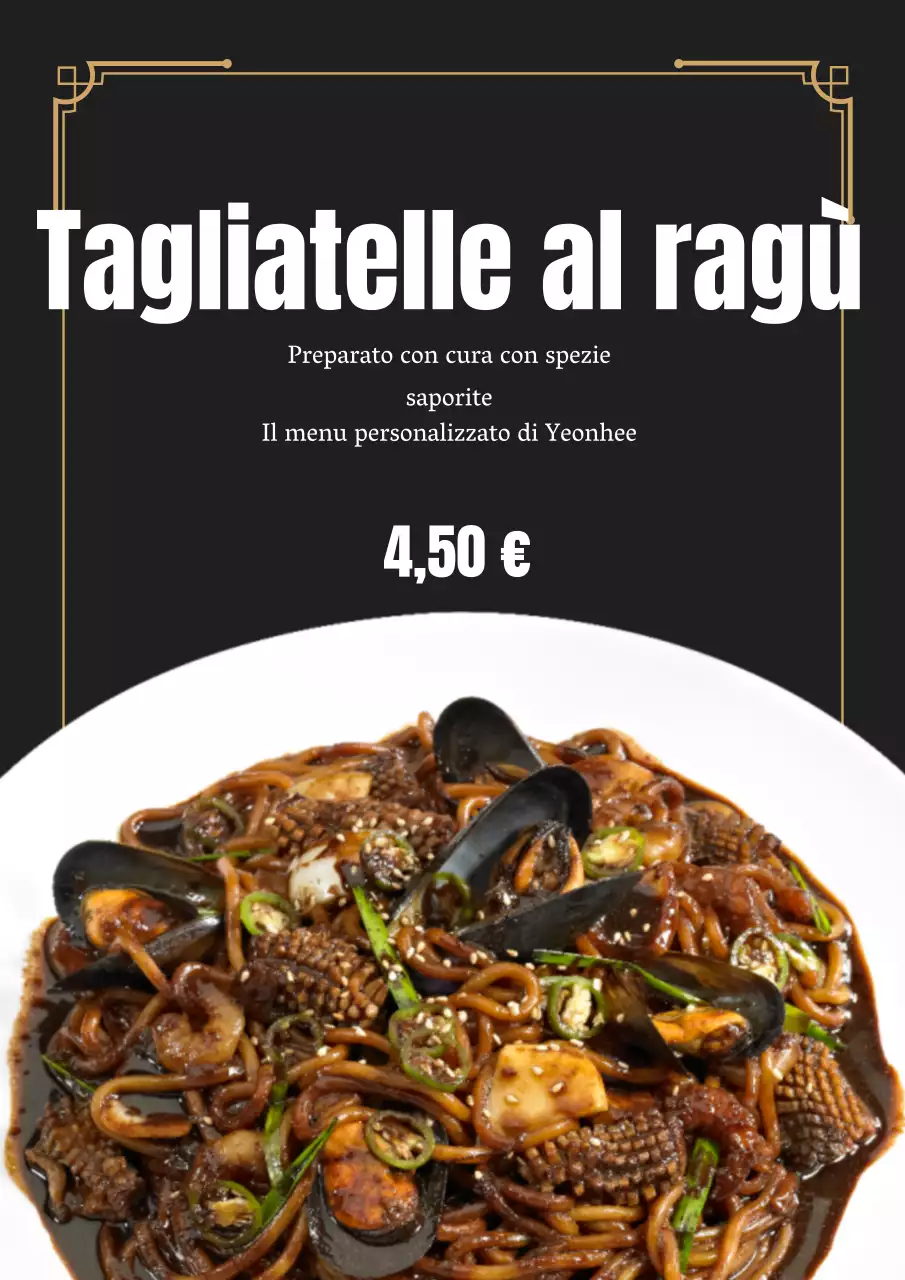 Promuovere il cibo cinese in nero