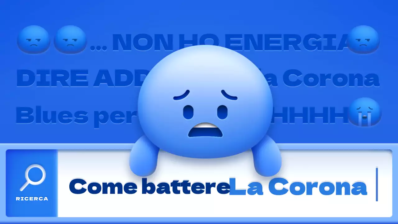 Blu Giallo Verde Emoji Illustrazione Concetto Superare Corona