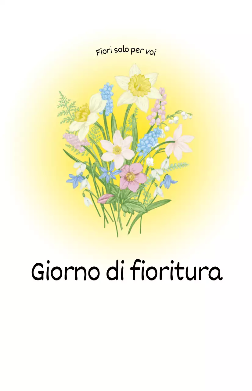 Un fiorista con sfumature di colore e illustrazioni di bouquet per una fresca atmosfera primaverile