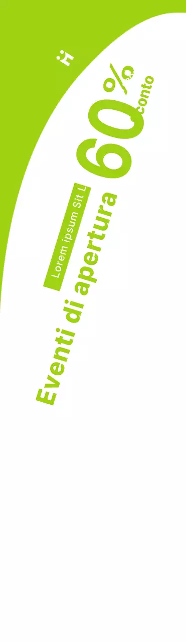 Un concetto pulito in bianco e verde lime per annunciare e promuovere eventi di vendita aperta di abbigliamento sportivo.