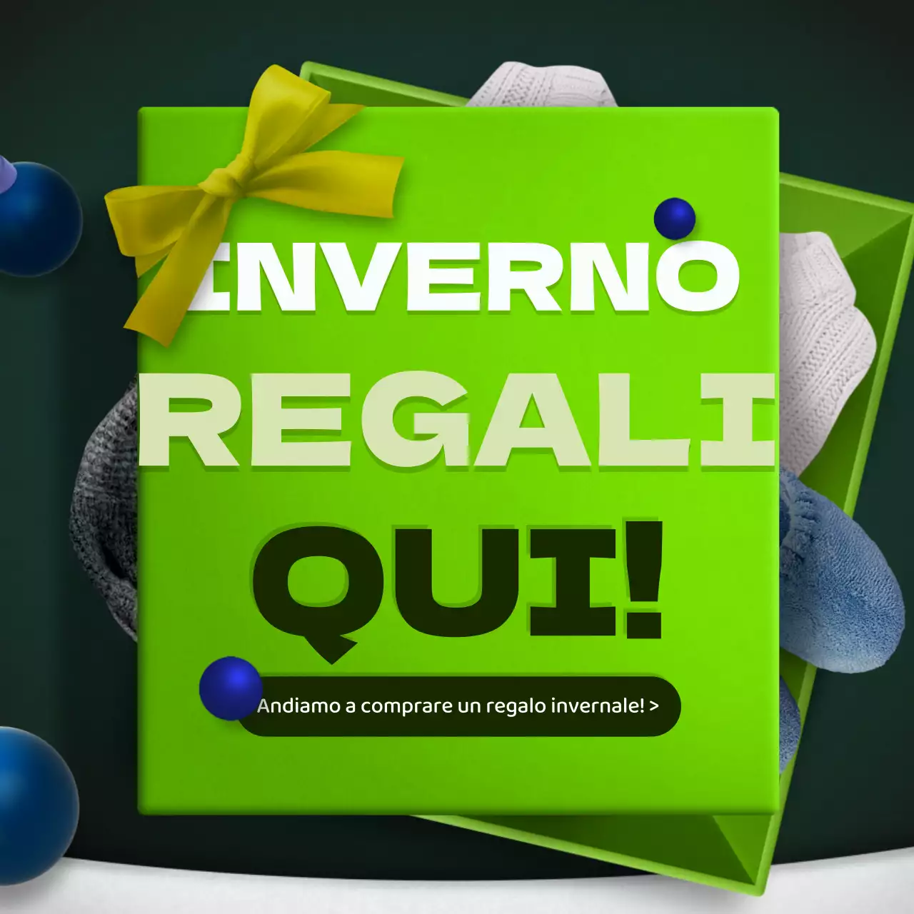 Promuovete un evento di concetto di confezione regalo rossa e verde