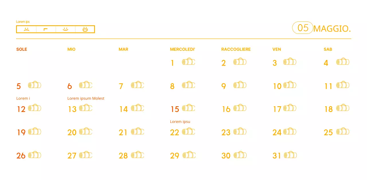 Calendari arancioni da regalare per promuovere il vostro studio di yoga
