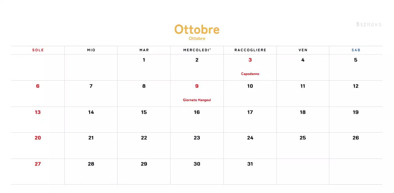 Un calendario di Capodanno caldo e illustrato