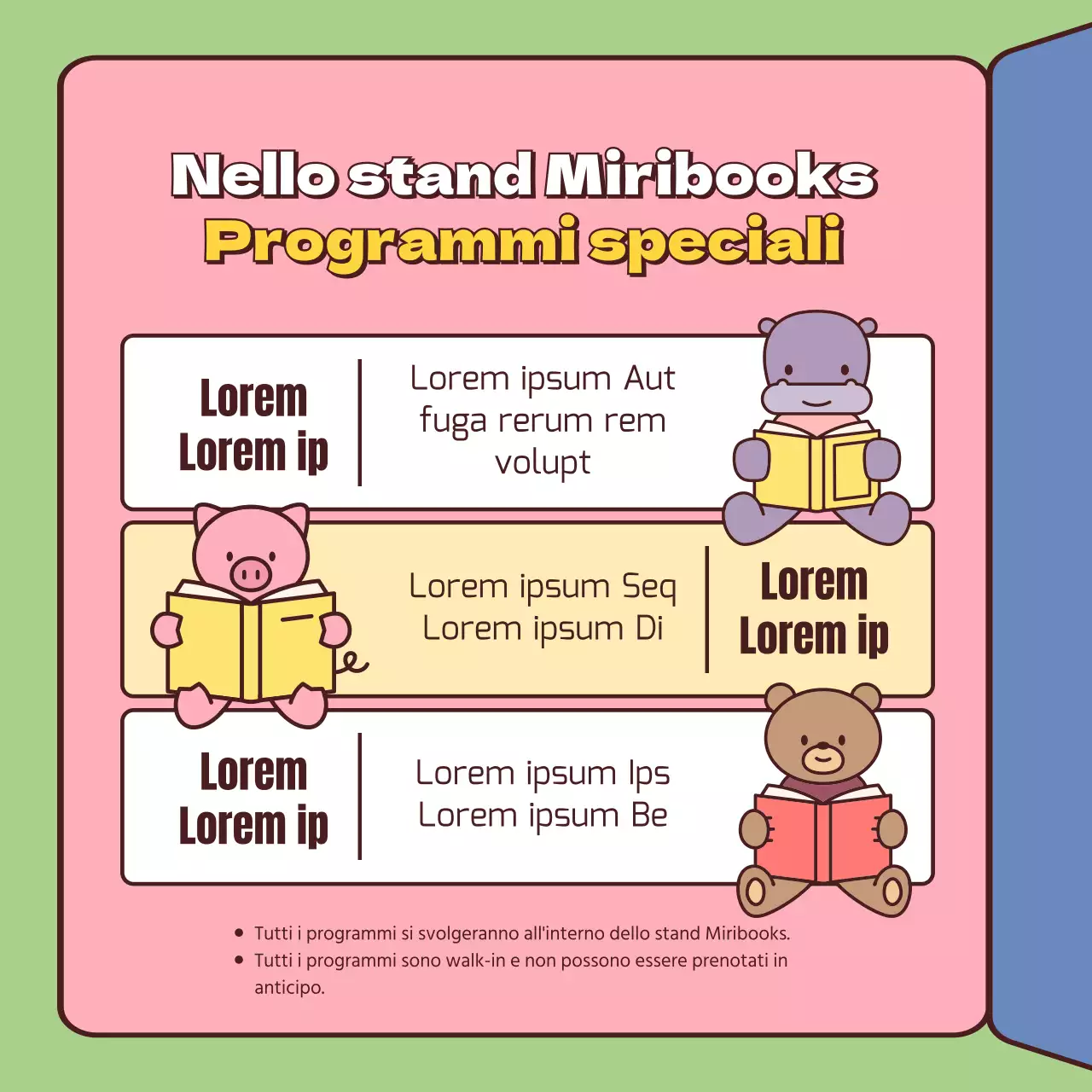 Una guida alle fiere del libro in un simpatico stile giallo e rosa