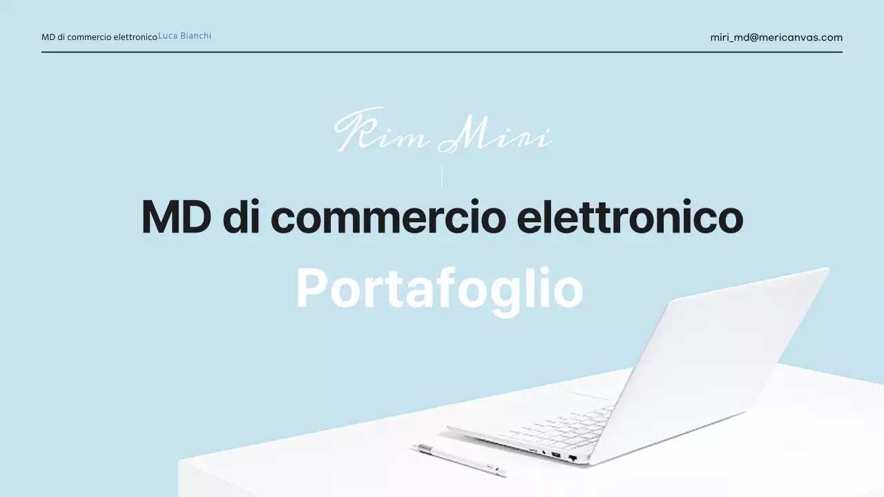 Curriculum portfolio semplice e professionale in azzurro e giallo chiaro