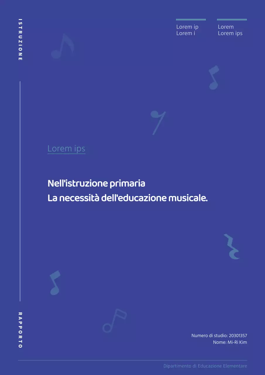 Documento moderno e semplice di introduzione alla pedagogia in blu e bianco.