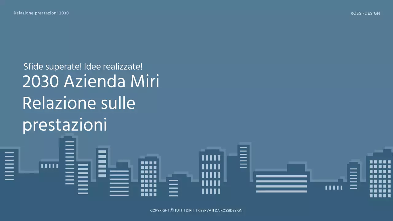 Modello di scheda di valutazione 2030