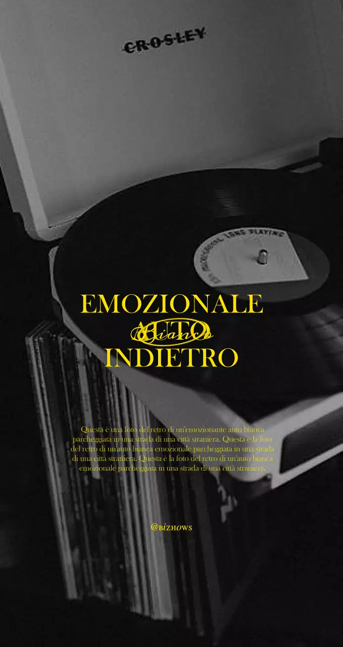 Giocatore di dischi sentimentale in bianco e nero foto concept merchandising