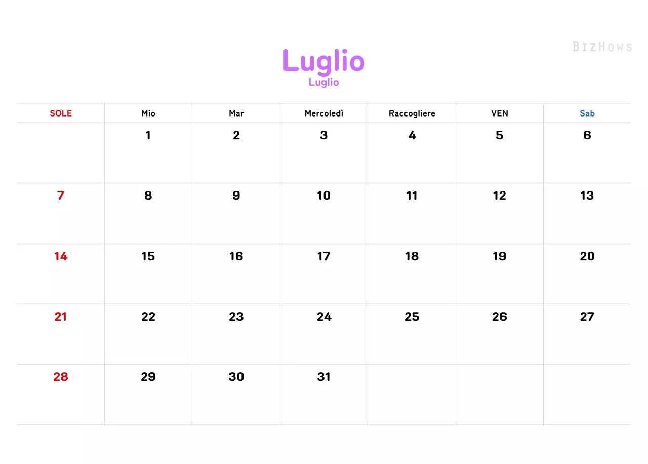 Un calendario di Capodanno caldo e illustrato