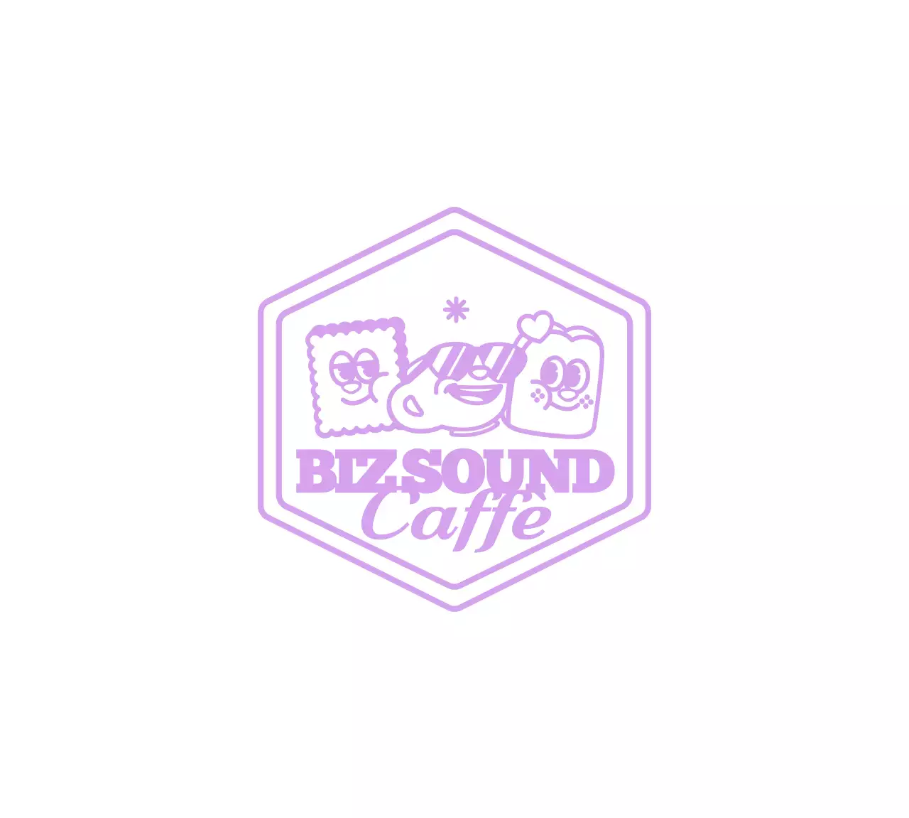 Carino e alla moda dessert carattere e lo stile di combinazione di testo per il caffè merce