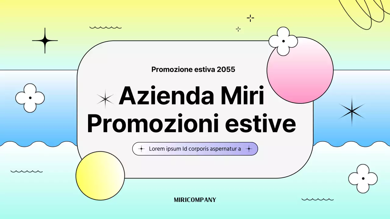 Promozione estiva con forme sfumate dai colori vivaci