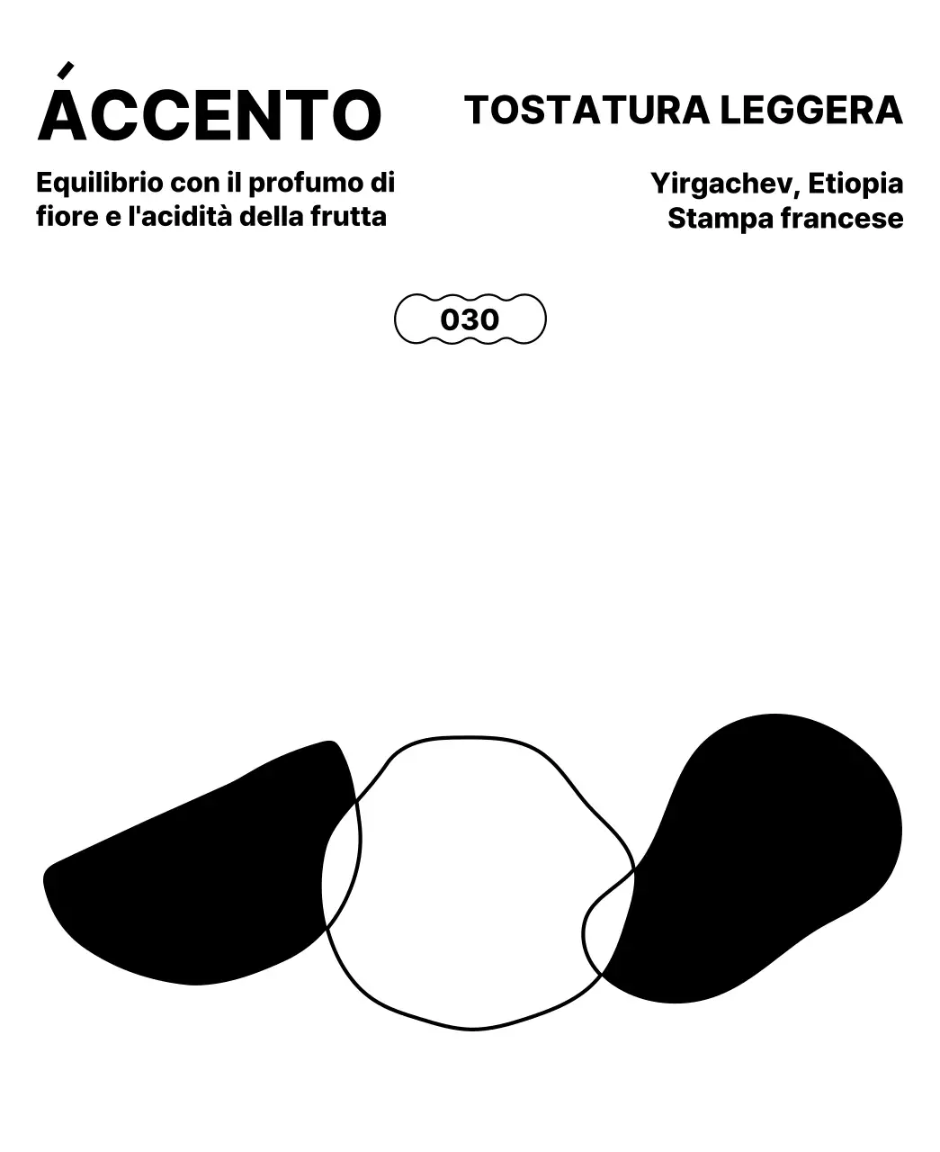 Design semplice con forme nere come accenti