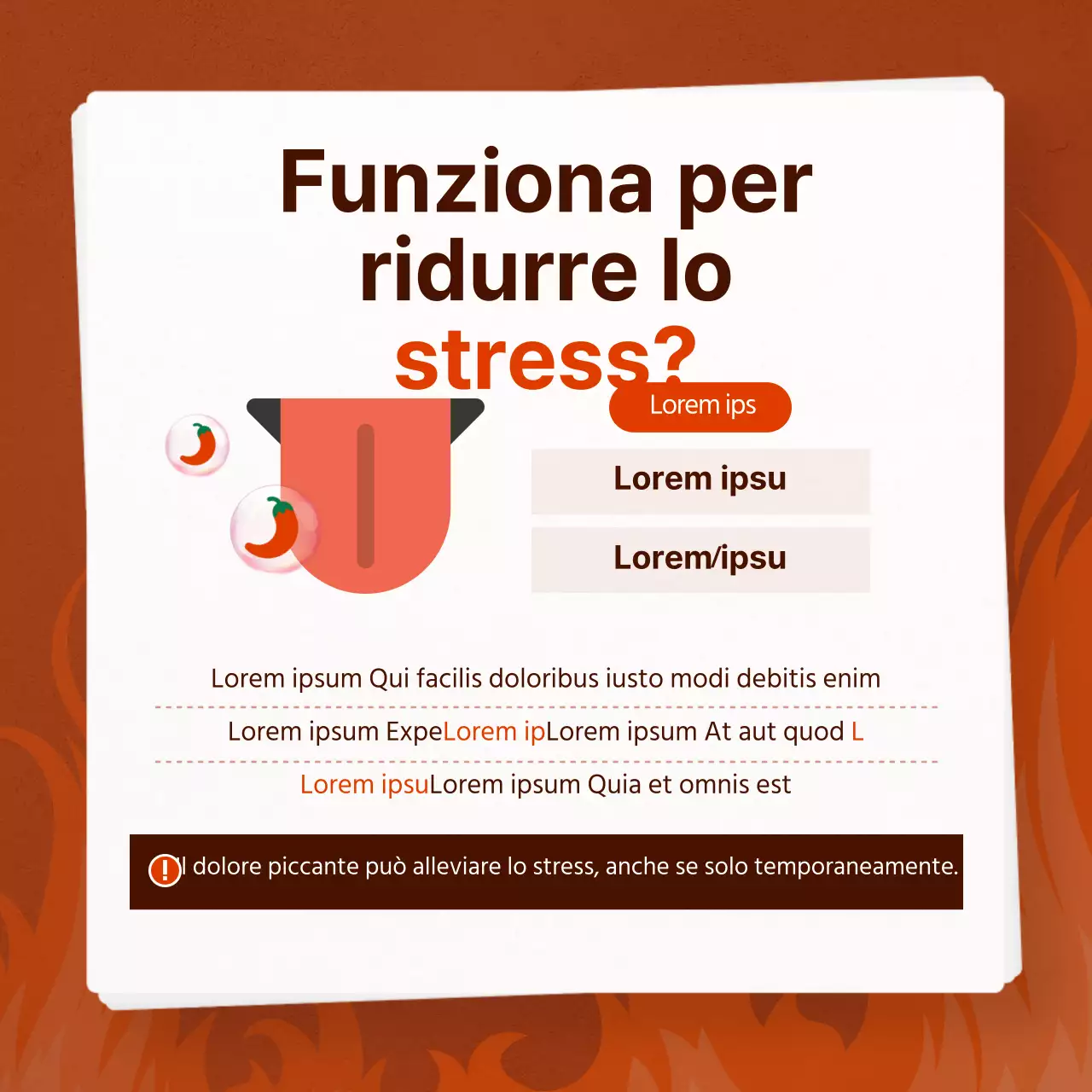 Carta rossa piccante design