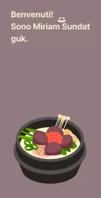 Ristorante Sundaegukbap Balsat con sundaeguk su sfondo di fagioli rossi