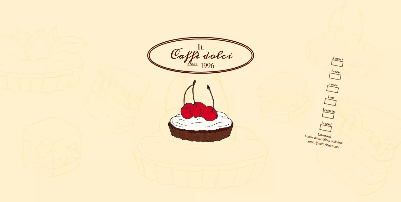 Promuovere e informare le caffetterie con un logo emozionale in marrone rossiccio e giallo chiaro