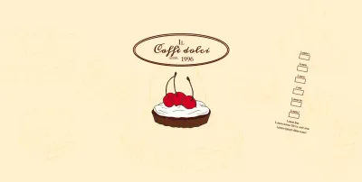 Promuovere e informare le caffetterie con un logo emozionale in marrone rossiccio e giallo chiaro