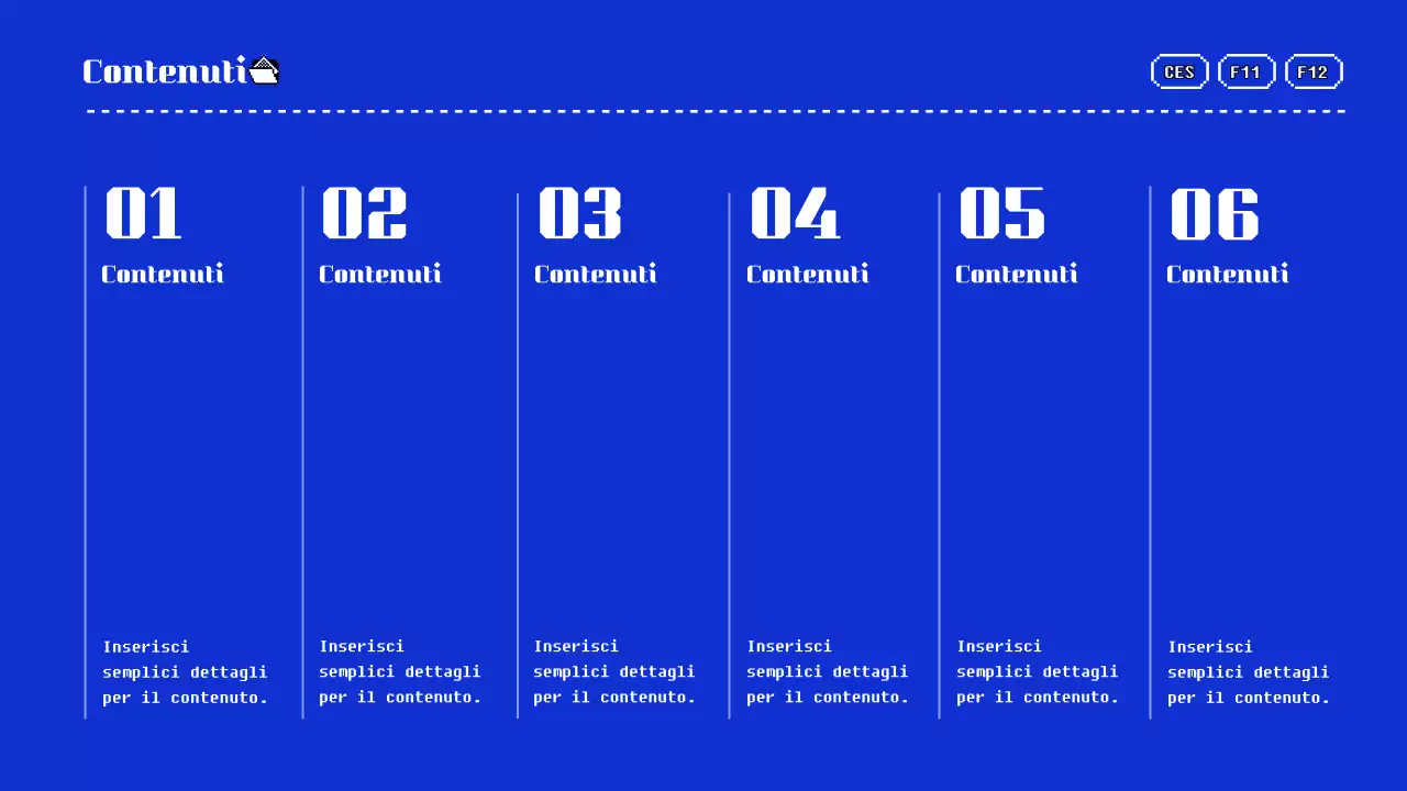 Presentazione del portafoglio in blu e giallo