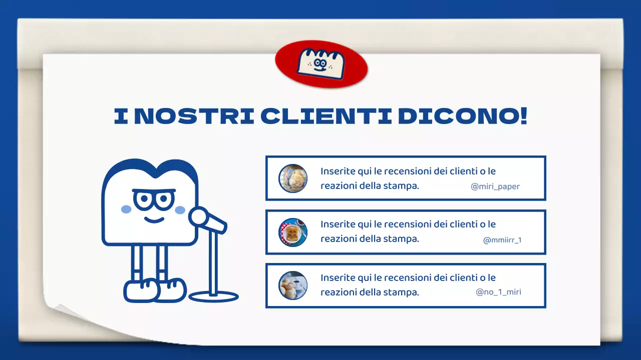 Graziosa cartella per panetteria in blu e marrone