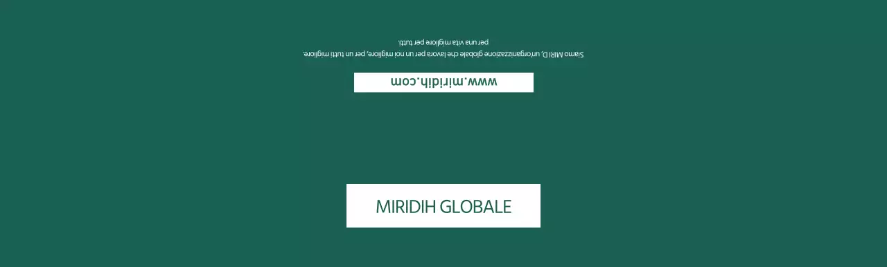 Un semplice Global Mirridi verde scuro per la promozione dell'azienda.