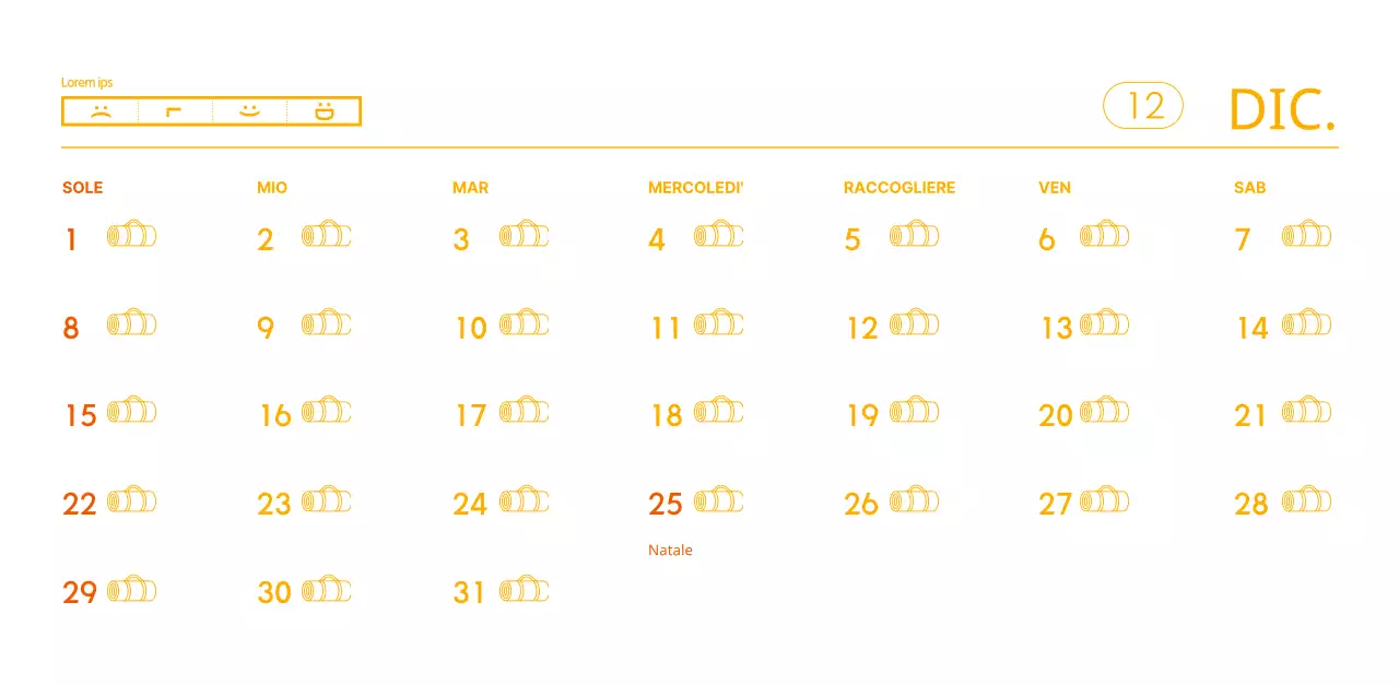 Calendari arancioni da regalare per promuovere il vostro studio di yoga