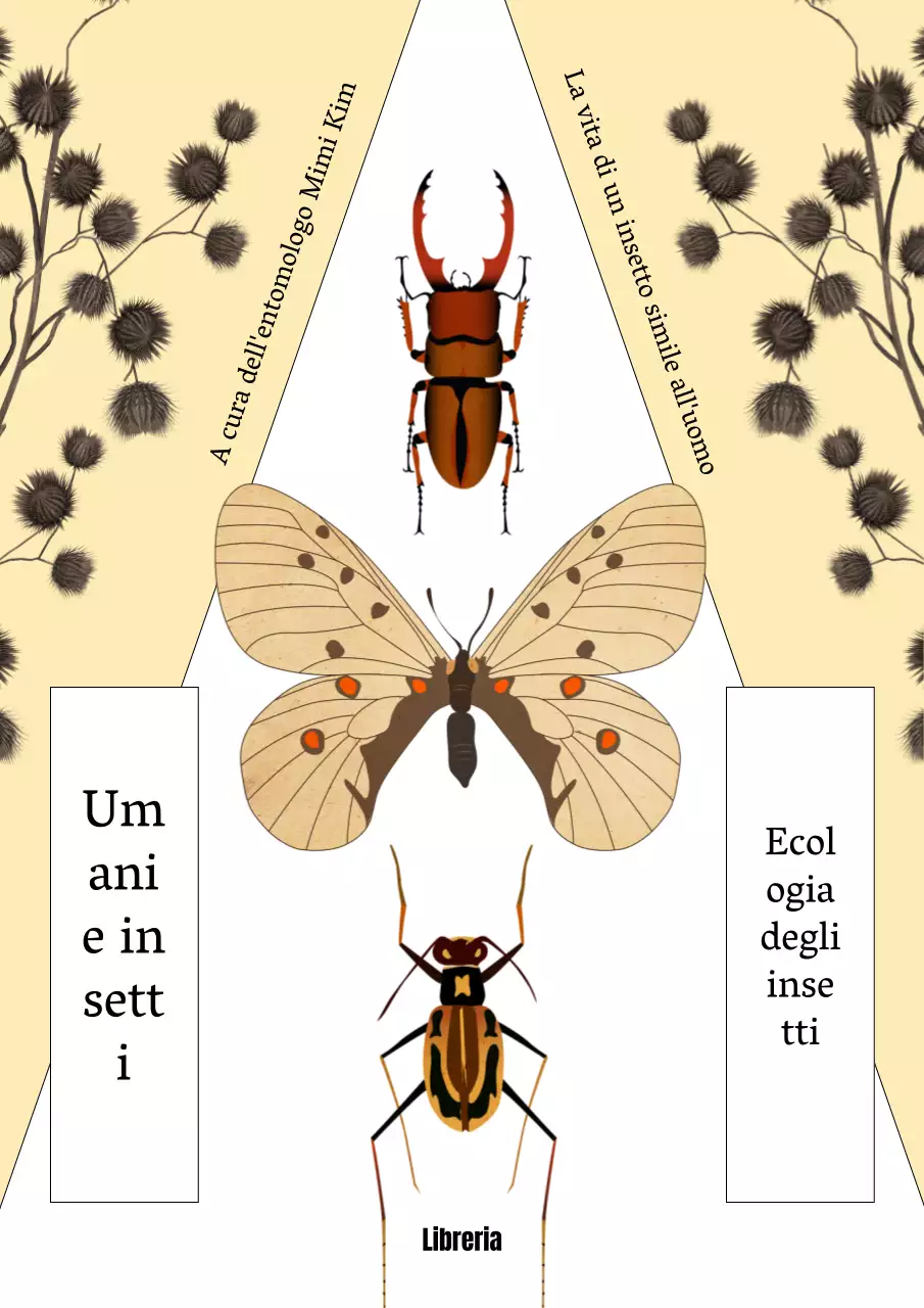 Ecologia degli insetti calmi gialli e marroni