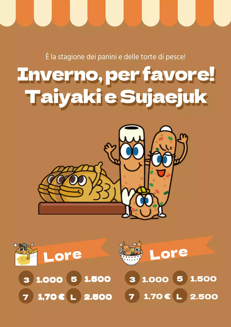 Menu merenda con torta di riso dolce e patate appiccicose