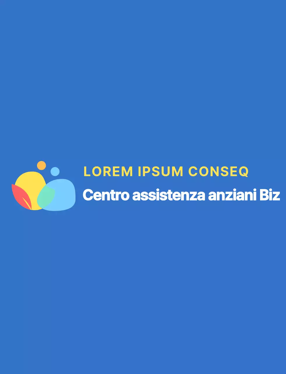 Simbolo umano arrotondato e semplice con combinazioni di colori e blu per il personale dei centri di assistenza.