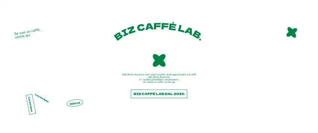 Promozione del caffè pulita e testuale con una simpatica grafica verde