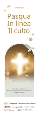 Striscioni pasquali bianchi e ordinati