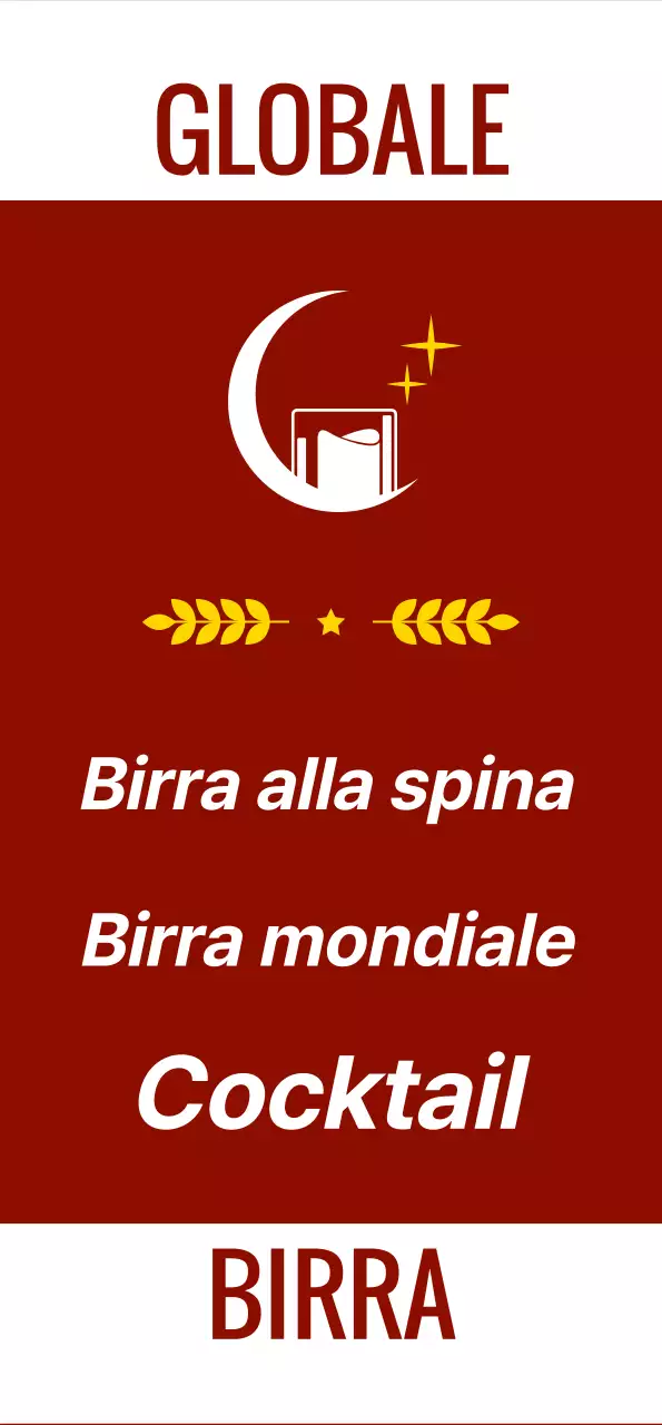 Pub emozionale con foto e logo di vino e birra bianca