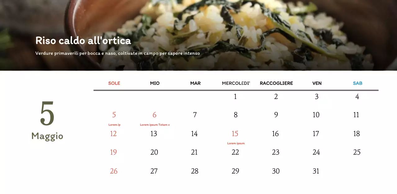 Calendario dei coupon del ristorante coreano tradizionale in beige e marrone