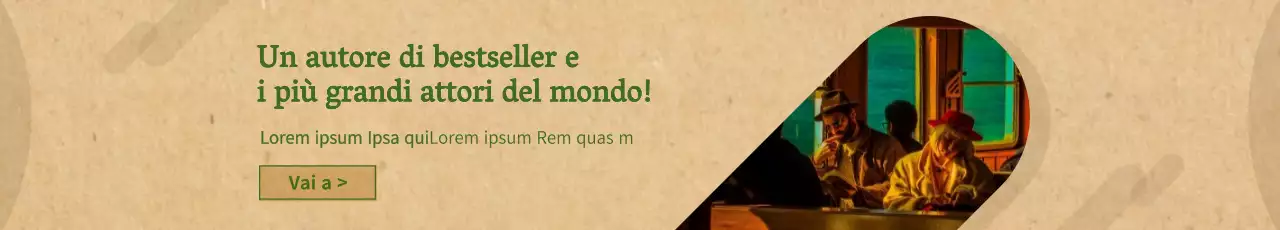 Promuovete un audiolibro di concetto su carta verde e marrone