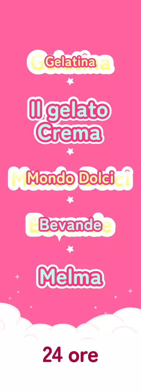 Una gelateria rosa e azzurra