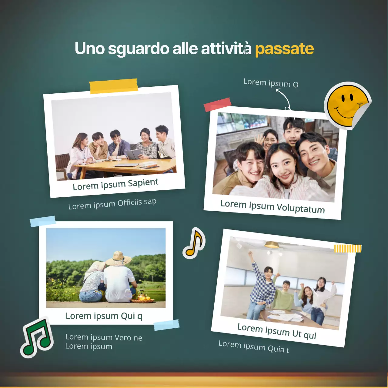 Cartolina con gesso per il reclutamento di un club universitarioNews Design